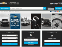 Tablet Screenshot of chevroletonlineparts.com